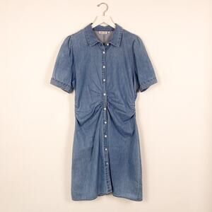 Koala Bay Hala Chambray Button Front Dress Large